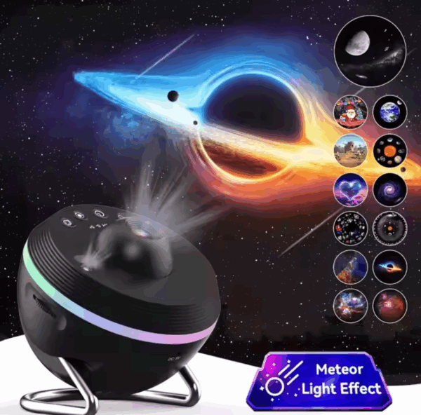 პროექტორი გალაქტიკის გამოსახულებებით, 360 Adjustable Design Meteor and Galaxy projector Black 4K pictures led