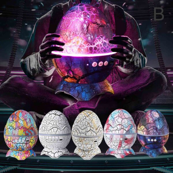 გალაქტიკის პროექტორი, Dinosaur Egg Star Projector with BT Music Speaker - Image 6