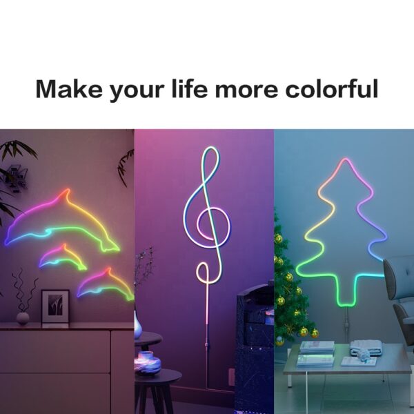 ლედ ლენტი, Wifi Sync Music Smart Lighting Rgb Magic Color Waterproof Neon Led Strip Flex - Image 5