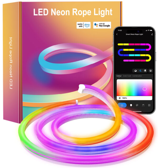 ლედ ლენტი, Wifi Sync Music Smart Lighting Rgb Magic Color Waterproof Neon Led Strip Flex