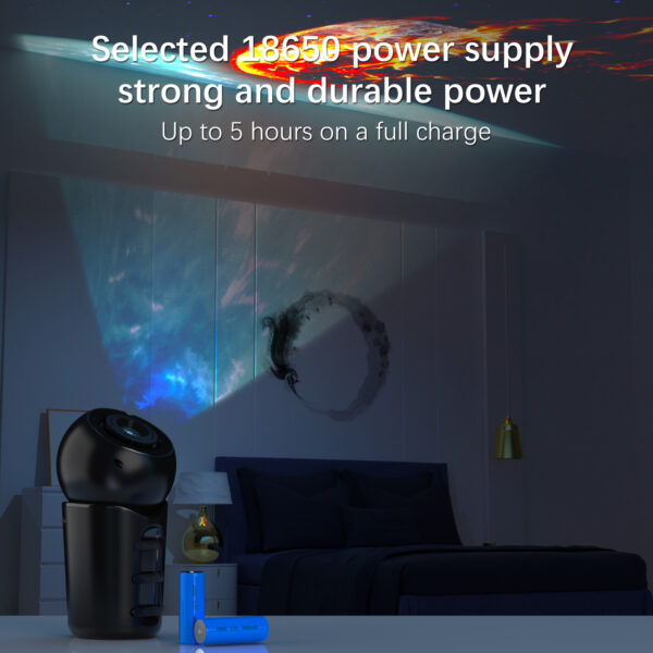 პორტატული გალაქტიკის პროექტორი, Portable Galaxy Astronomy Rotating  360° Starry Projector - Image 2