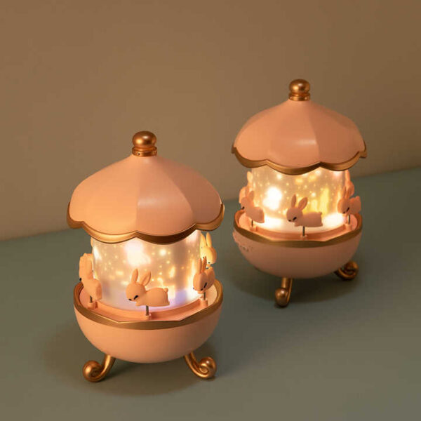პროექტორი Bluetooth მხარდაჭერით, Bunny House Projection Lamp/BT Speaker, Pink - Image 6