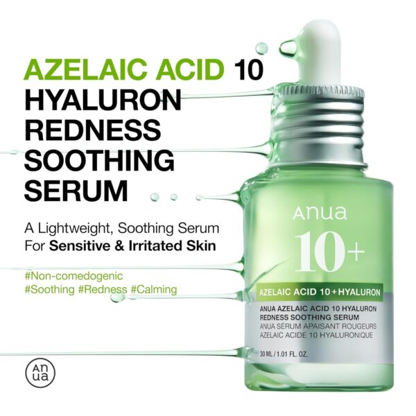 Anua, Azelaic Acid 10 Hyaluron Redness Soothing Serum, აზელაინის მჟავის შრატი, 30 ML - Image 2