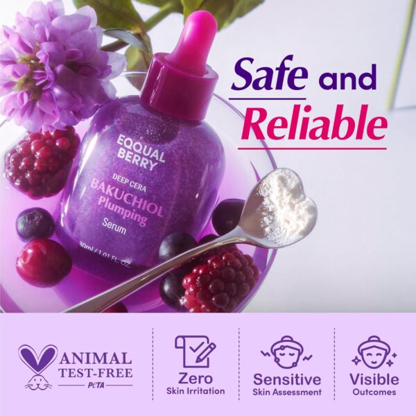 EQQUALBERRY, BAKUCHIOL PLUMPING SERUM, ანტიასაკობრივი შრატი, 30 ML - Image 6
