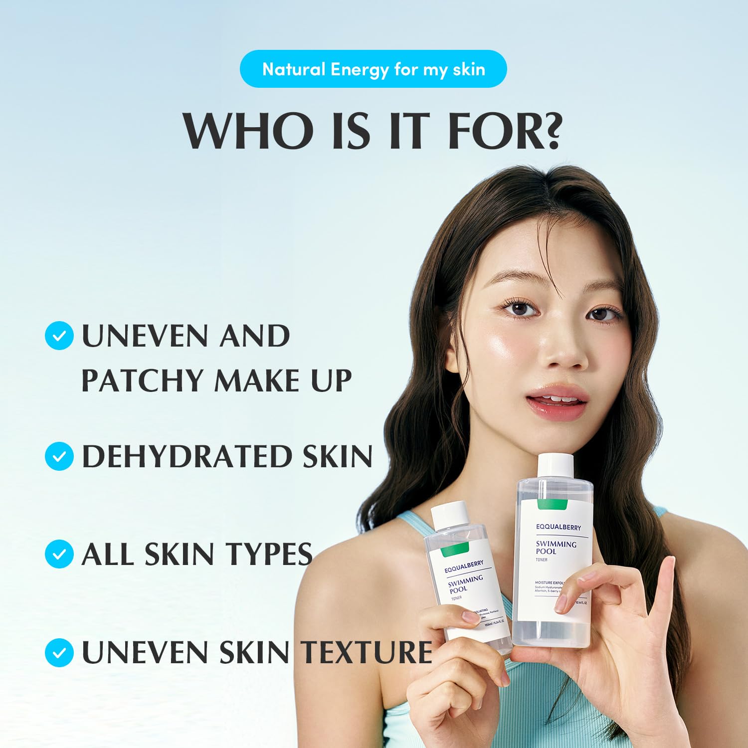 EQQUALBERRY, DAILY PEELING SWIMMING POOL TONER, ყოველდღიური ტონერი, 300 ML - Image 5