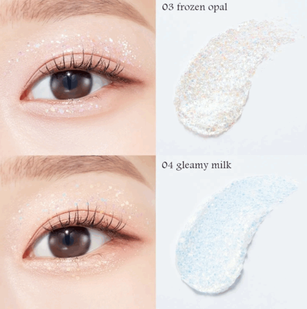 Glint, GLITTER GEL 03 FROZEN OPAL, გლითერებიანი კრემ-გელი, 3.8 G - Image 4