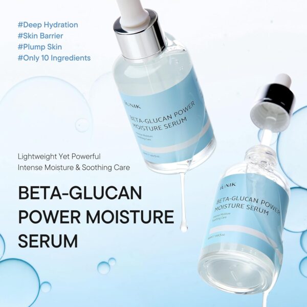 IUNIK, BETA GLUCAN POWER MOISTURE SERUM, ბეტა გლუკანის შრატი, 50 ML - Image 3