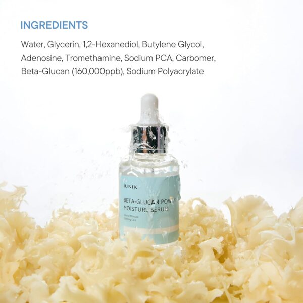 IUNIK, BETA GLUCAN POWER MOISTURE SERUM, ბეტა გლუკანის შრატი, 50 ML - Image 8