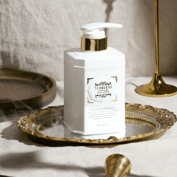 TEABLESS, LILY MUSK WHITE TEA PERFUME BODY LOTION, სურნელოვანი ტანის ლოსიონი, 480 G - Image 4