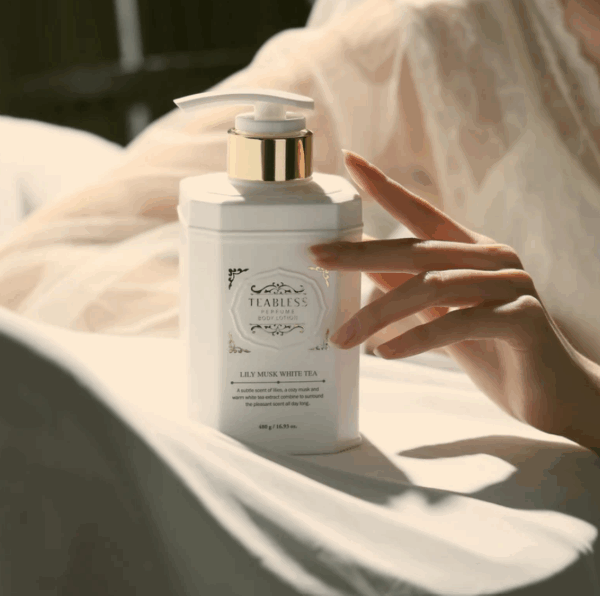 TEABLESS, LILY MUSK WHITE TEA PERFUME BODY LOTION, სურნელოვანი ტანის ლოსიონი, 480 G - Image 5