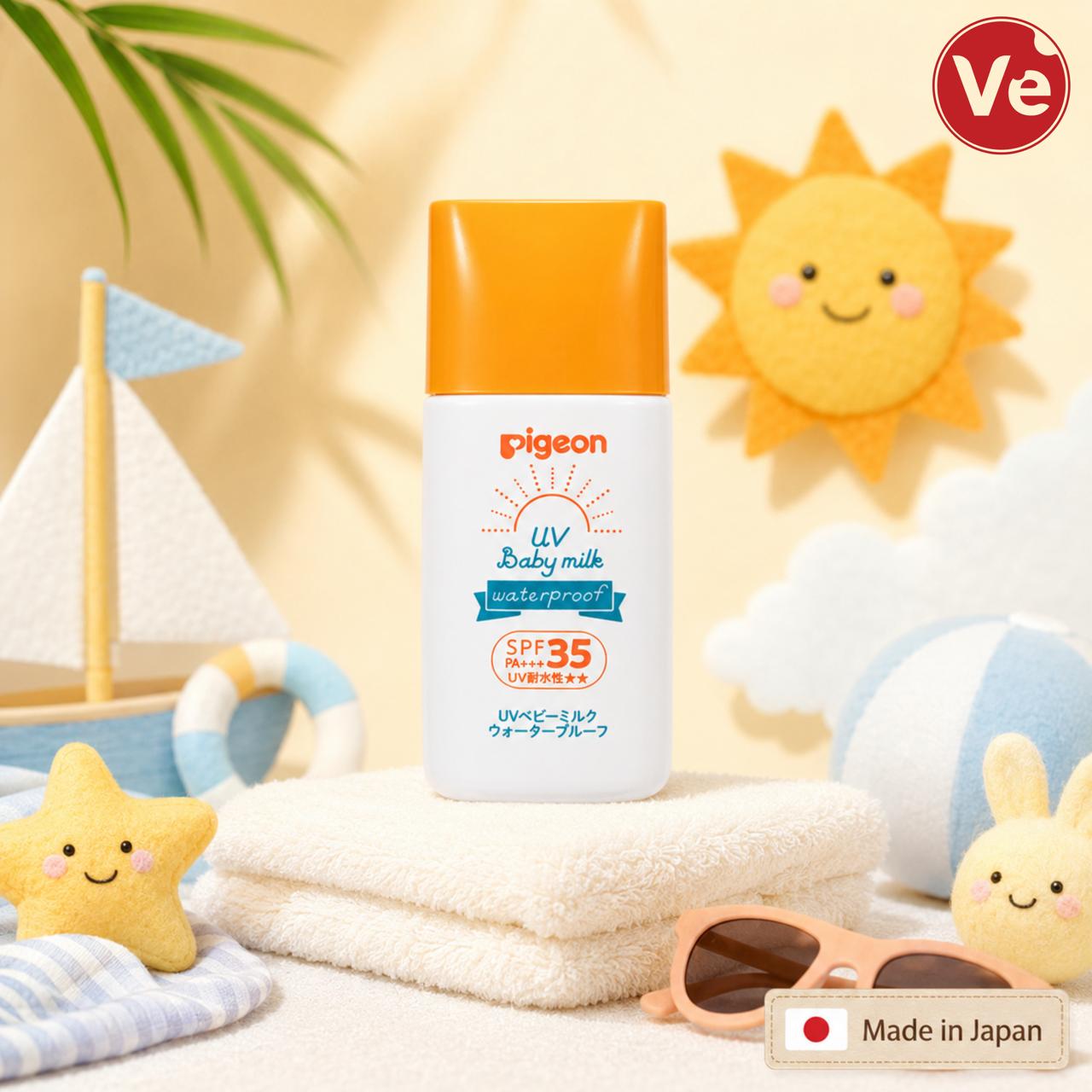 Pigeon, UV Baby Milk, Waterproof SPF35, საბავშვო მზისგან დამცავი, 30 G - Image 2