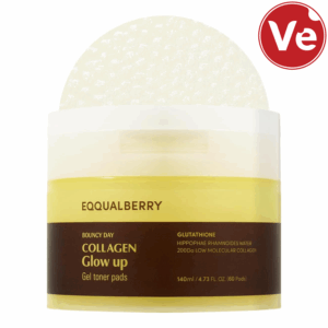 Eqqualberry, collagen glow up toner pads, ტონერ პადები გლოუ ეფექტით
