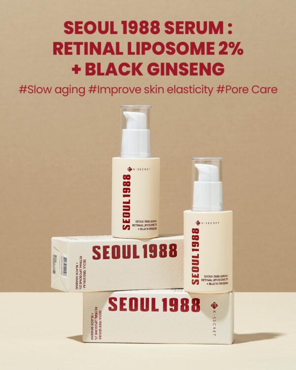 KSECRET, SEOUL 1988 Serum : Retinal Liposome 2% + Black Ginseng, რეტინალის შრატი, 30 ML - Image 2