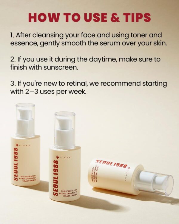 KSECRET, SEOUL 1988 Serum : Retinal Liposome 2% + Black Ginseng, რეტინალის შრატი, 30 ML - Image 7