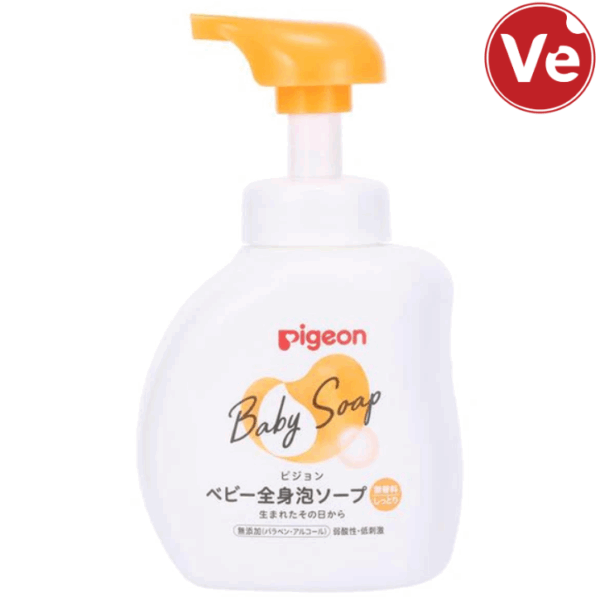 Pigeon, Baby Moist with Ceramide Foam Body Wash, საბავშვო შხაპის გელი, 500 ML