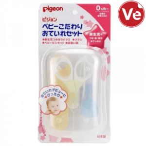 Pigeon, INFANT BABY CARE SET Nail Scissors Hair Brush Tweezers Nose Inhaler, საბავშვო თავის მოვლის ნაკრები
