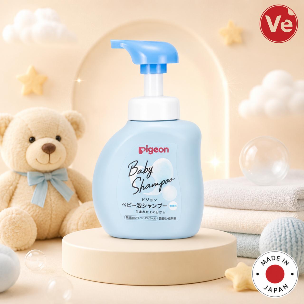 Pigeon, Foaming Shampoo for Babies from 0 months+, საბავშვო შამპუნი, 350 ML - Image 2