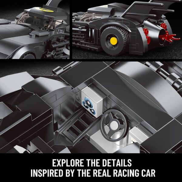 Mould King, 10020 Dark Knight Edition Automobile Building Kit, ასაწყობი მანქანა, 407 PCS - Image 3
