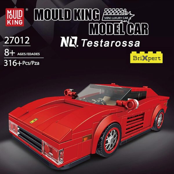 Mould King, 27012S Testarossa Supercar Building Kit, ასაწყობი მანქანა ტესტაროსა, 350 Pcs - Image 2