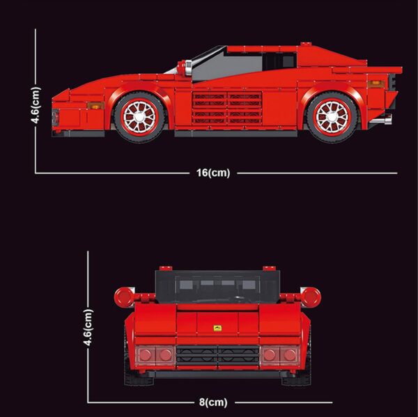 Mould King, 27012S Testarossa Supercar Building Kit, ასაწყობი მანქანა ტესტაროსა, 350 Pcs - Image 5
