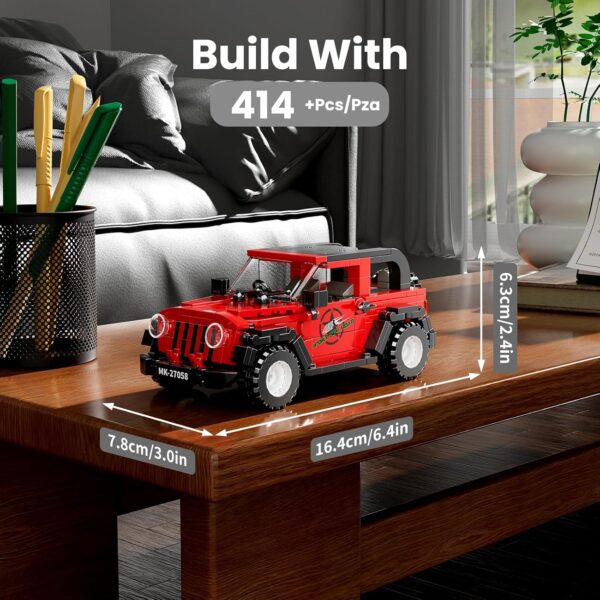Mould King, 27058 Wrangler Off-road Vehicle Building Set, ასაწყობი ვრანგლერი, 414 Pcs - Image 2