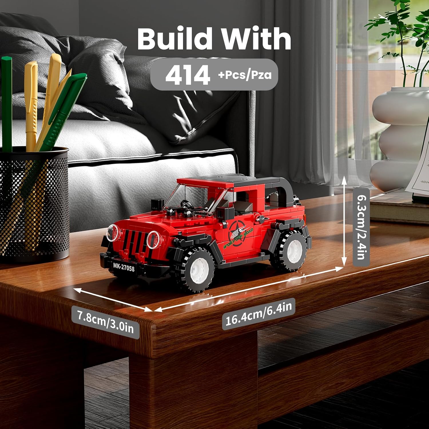 Mould King, 27058 Wrangler Off-road Vehicle Building Set, ასაწყობი ვრანგლერი, 414 Pcs - Image 2