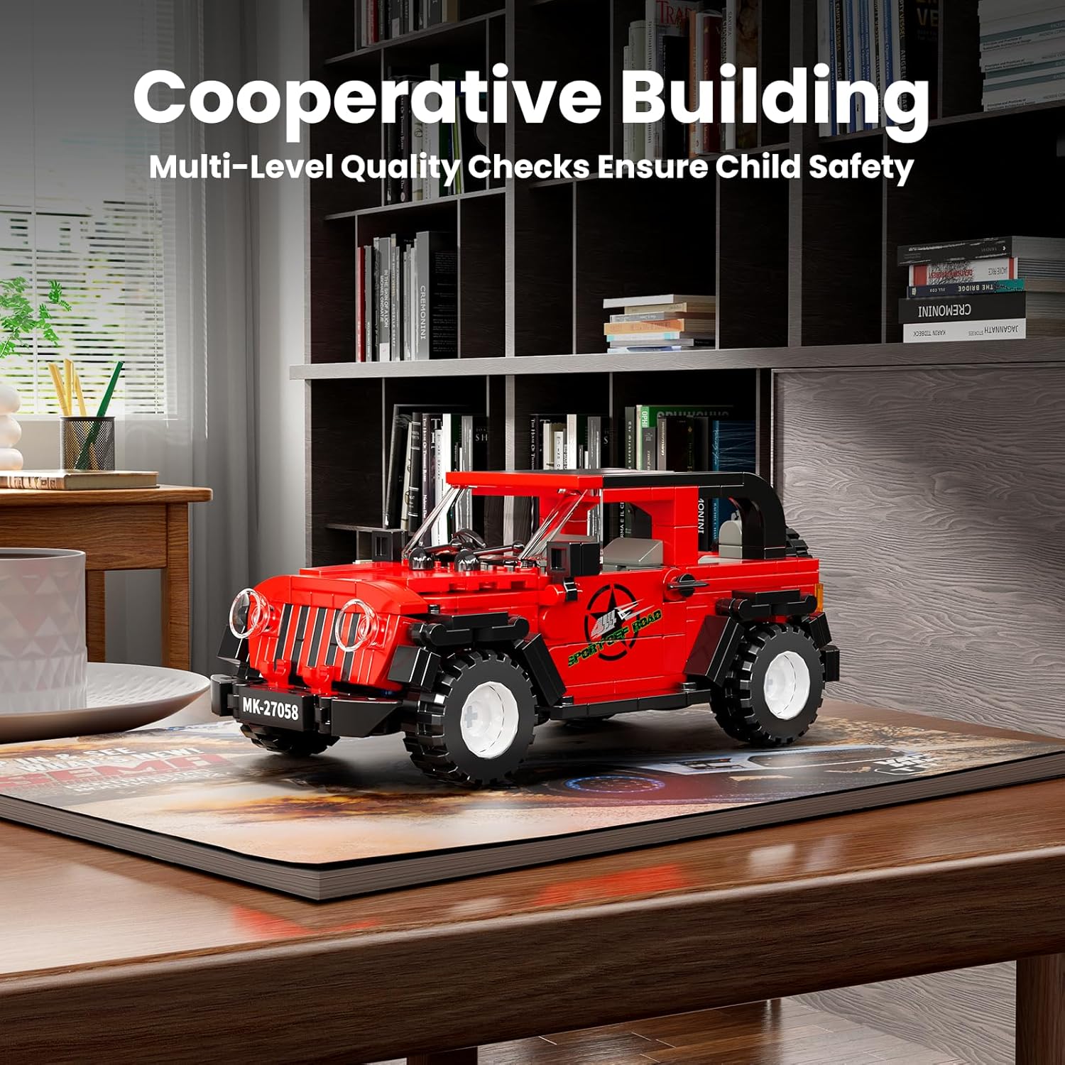 Mould King, 27058 Wrangler Off-road Vehicle Building Set, ასაწყობი ვრანგლერი, 414 Pcs - Image 3