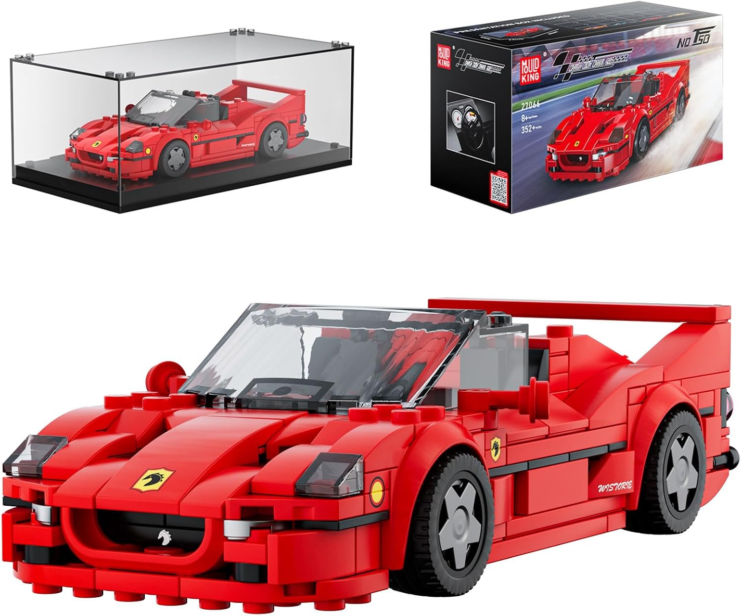 Mould King, 27066 F50 Car Model Building Set, ასაწყობი ფერარი F50, 352 Pcs