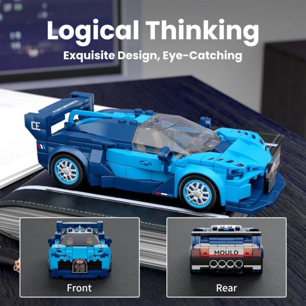 Mould King, GT მოდელი ასაწყობი მანქანა, Speed Champion Car GT Models Building Toys with Display Case, 27001 - Image 3