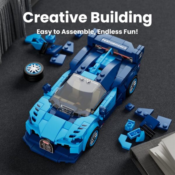 Mould King, GT მოდელი ასაწყობი მანქანა, Speed Champion Car GT Models Building Toys with Display Case, 27001 - Image 5