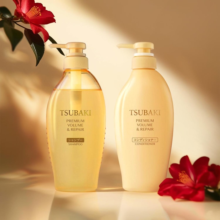 TSUBAKI, მოცულობა & აღდგენა პრემიუმ შამპუნისა 450ml & კონდიციონერის 450ml ნაკრები Shiseido-სგან - Image 2