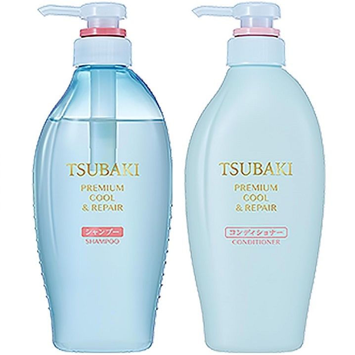 TSUBAKI, ცხიმიანი თმის მოვლა & აღდგენა, პრემიუმ შამპუნისა 450 ML & კონდიციონერის 450 ML ნაკრები Shiseido-სგან - Image 3