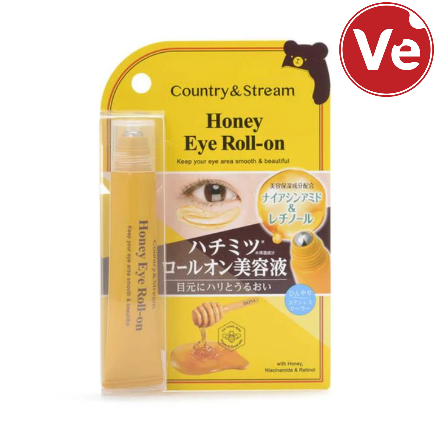 Country & Stream, თვალის როლერი თაფლით, Natural Eye Roll-on 15ml