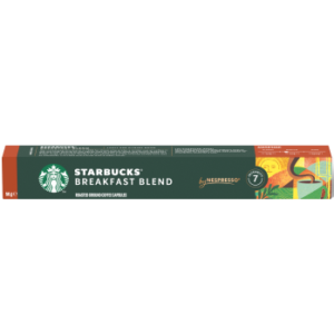Starbucks Breakfast Blend ყავის კაფსულები (Nespresso Original) – 10ც ინტენსივობა: 7 / 10