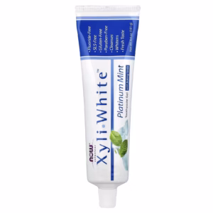 NOW Foods, Solutions, XyliWhite™, Toothpaste Gel with Baking Soda, Platinum Mint, კბილის პასტა-გელი, ექსტრა პიტნა 181 გ