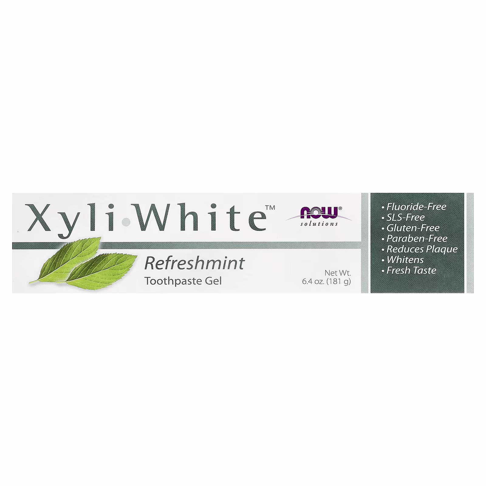 NOW Foods, Solutions, XyliWhite™, Toothpaste Gel, Refreshmint, კბილის პასტა-გელი, გამაგრილებელი პიტნა, 181 გ - Image 2