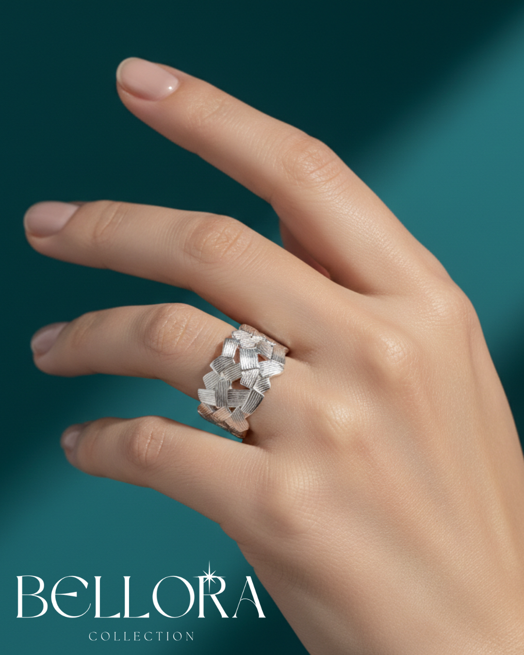 Bellora, ვერცხლის რეგულირებადი ბეჭედი, Silver ring - Image 2