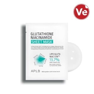 APLB Glutathione Niacinamide Sheet Mask, ქსოვილის ნიღაბი,3ც