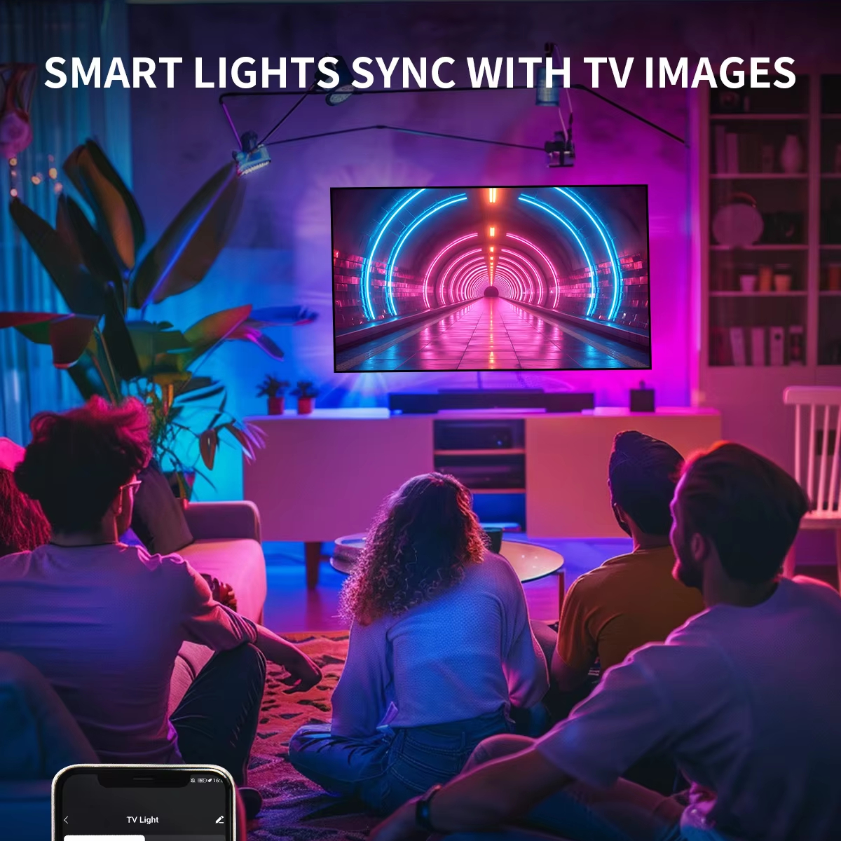 Smart RGBIC TV Backlight USB & Wifi - ტელევიზორის უკანა ლედ განათება 3.5მ - Image 2