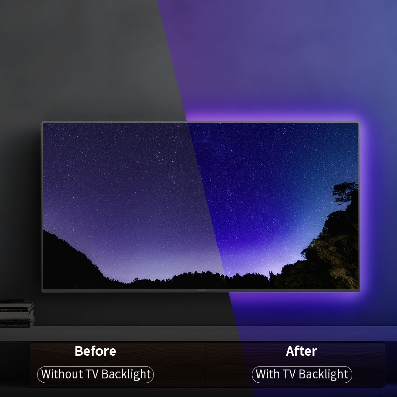 Smart RGBIC TV Backlight USB & Wifi - ტელევიზორის უკანა ლედ განათება 3.5მ - Image 4
