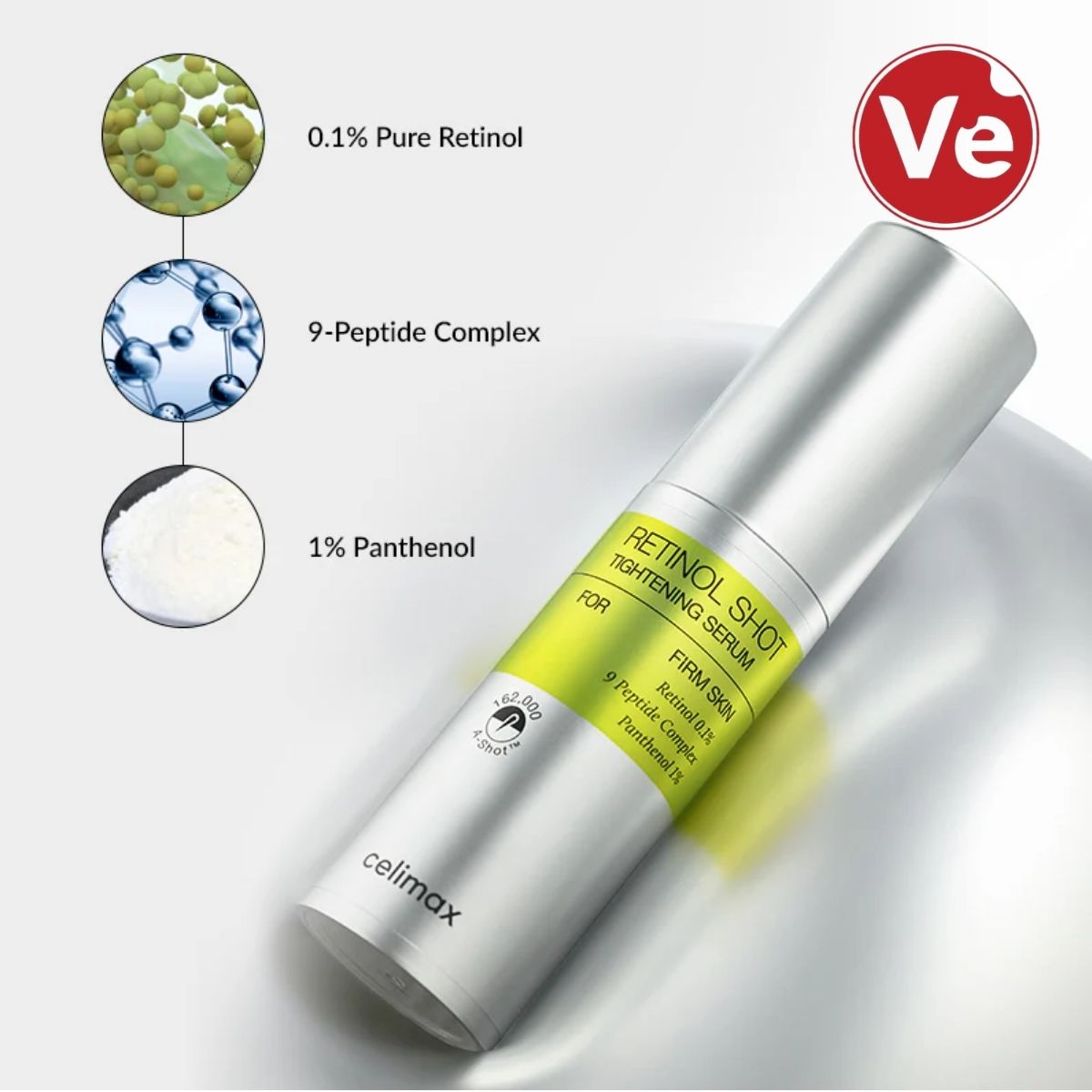 Celimax, Vita-A Retinol Shot Tightening Serum, რეტინოლის გამამკვრივებელი შრატი, 30 მლ - Image 4