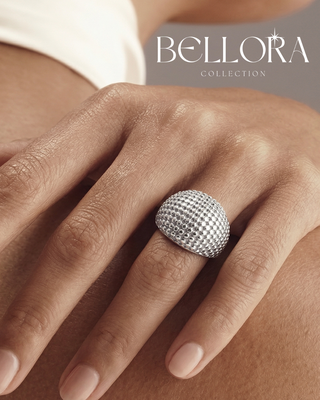 Bellora, ვერცხლის რეგულირებადი ბეჭედი, Silver ring - Image 4