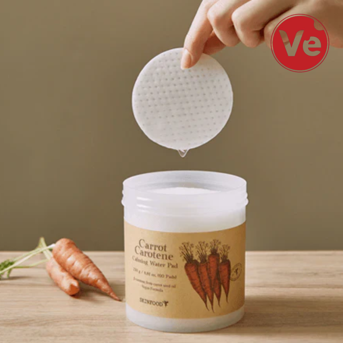 Skinfood, Carrot Carotene Calming Water Pad, დამამშვიდებელი ტონერ პადები სტაფილოს ექსტრაქტით, 250 გ - Image 3