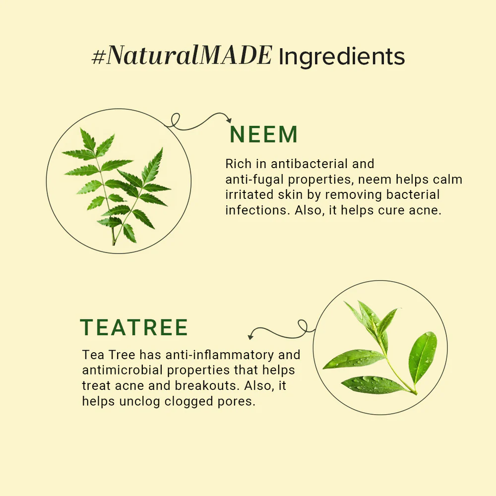 Khadi Natural Neem & Tea Tree Face Wash (SLS & Paraben Free) / ნემისა და ჩაის ხის სახის გამწმენდი გელი (SLS და პარაბენების გარეშე) – 210 მლ - Image 5
