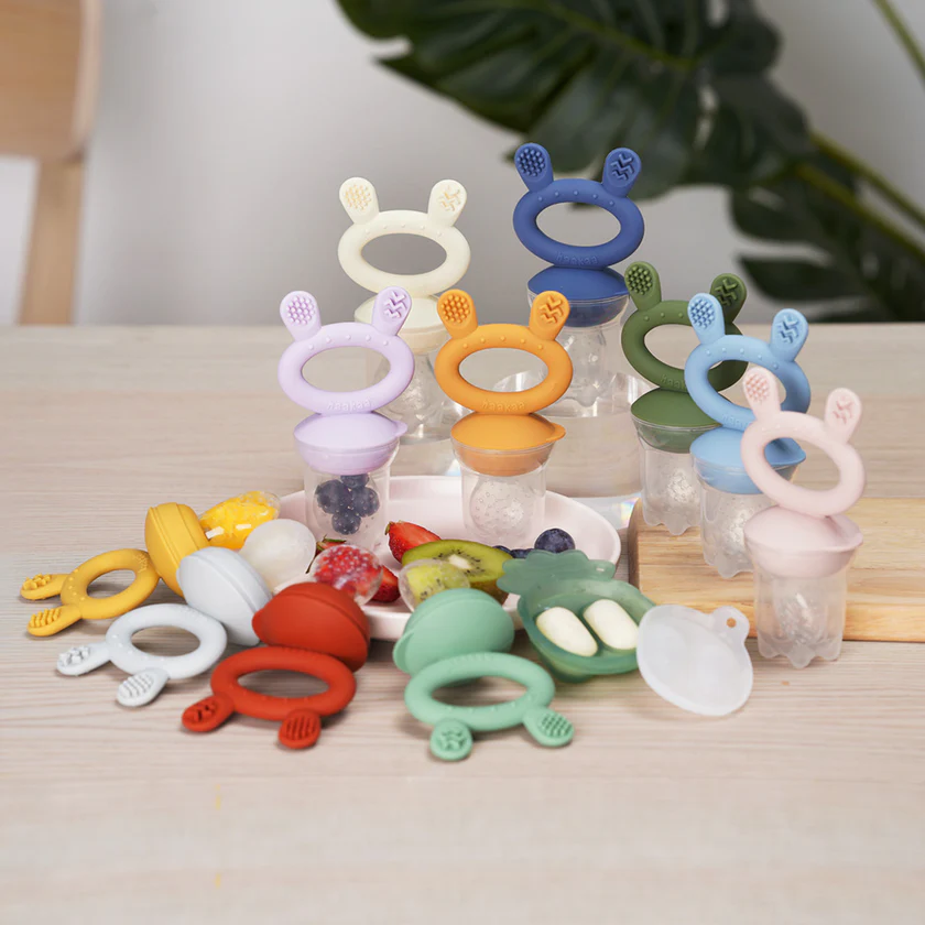 Haakaa - ხილის ნიბლერი კონტეინერით - ღია ვარდისფერი - მინი ნაკრები - Image 2