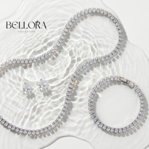 Bellora, ვერცხლის სამეული - ყელსაბამი, სამაჯური, საყურე