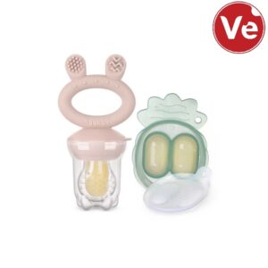 Haakaa - ხილის ნიბლერი კონტეინერით - ღია ვარდისფერი -  მინი ნაკრები