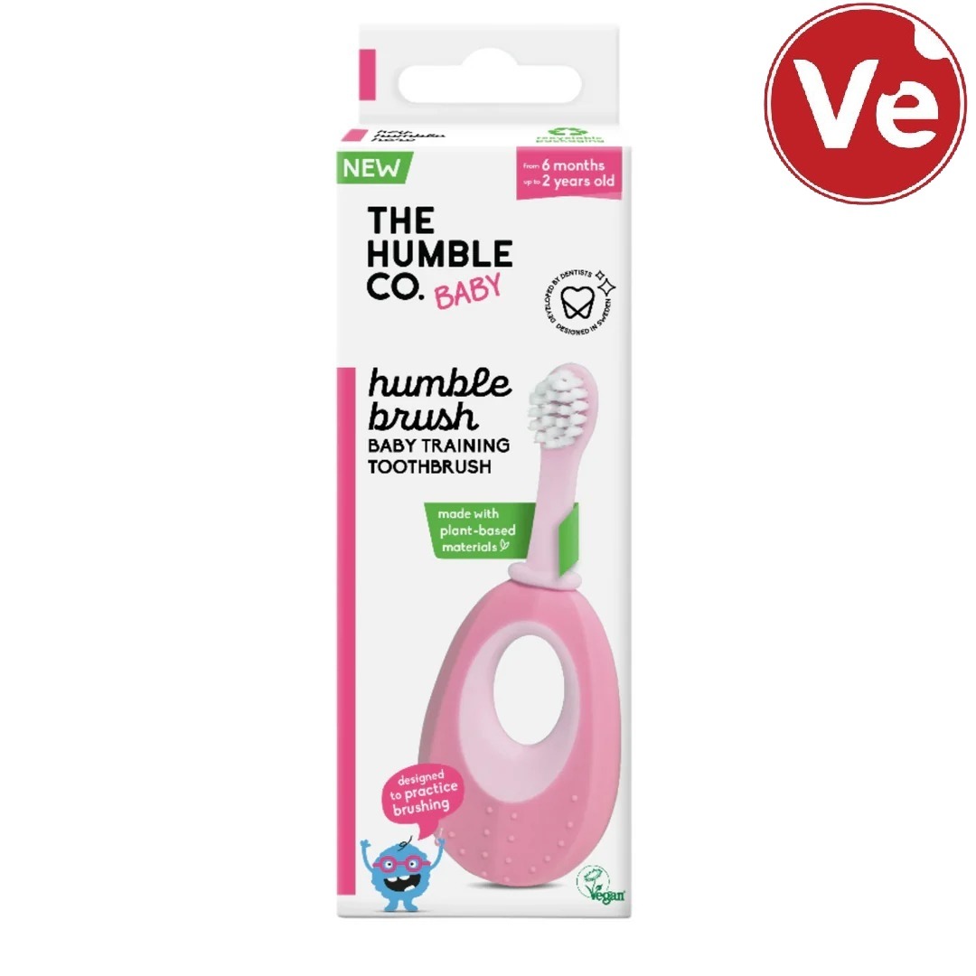 Humble ბიოდეგრადირებადი კბილის ჯაგრისი Wide (6-24თვ.) - ვარდისფერი, Ultra-Soft