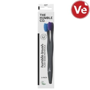 Humble ბიოდეგრადირებადი კბილის ჯაგრისი (12+წ) - იისფერი/ლურჯი -Soft 2ცალი