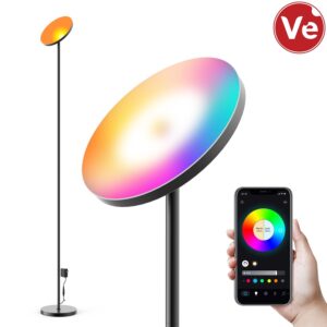 RGBIC ჭკვიანი LED კუთხის იატაკის სანათი RGBIC Smart LED Corner Floor Lamp